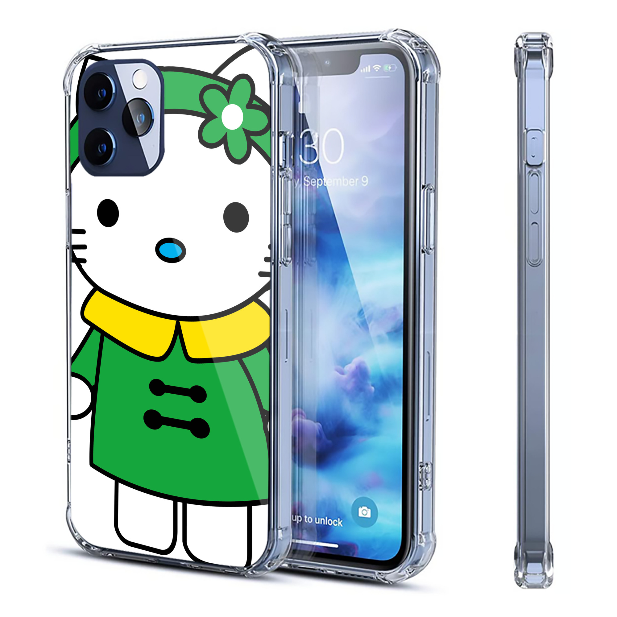 （画像用） Hello Kitty ハローキティ 【iPhone 12シリーズ対応】透明スマホケース（クリアソフトケース）